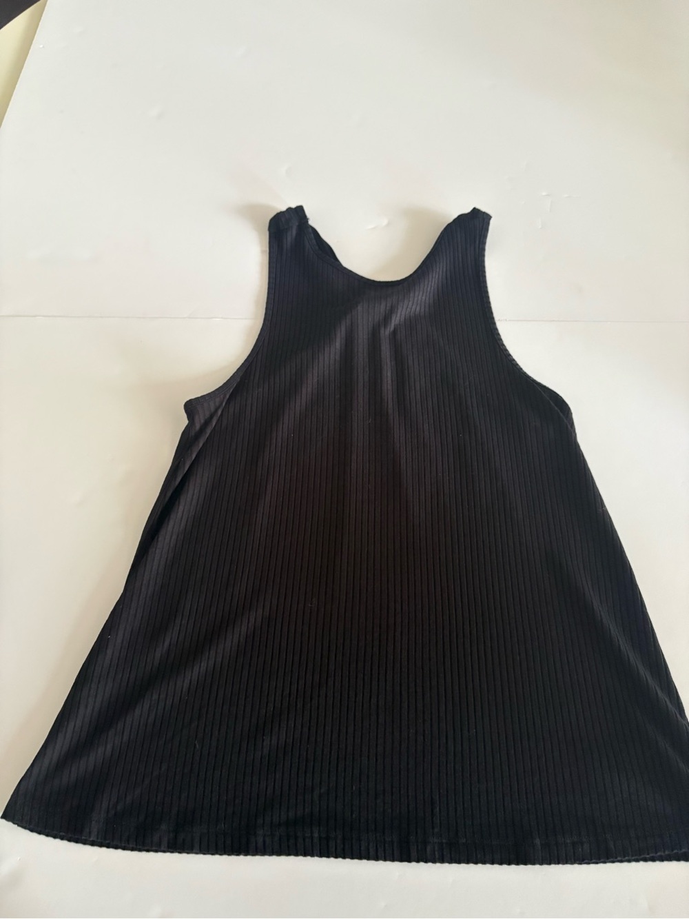 Old Navy Black Ribbed Tank Top With Criss-Cross Straps in Back